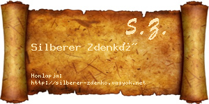 Silberer Zdenkó névjegykártya